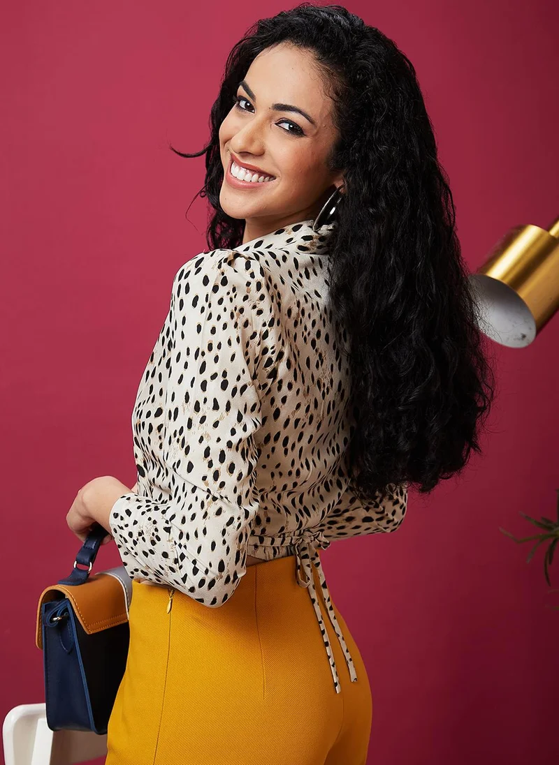 globus Globus Women Abstract Printed Crop Top